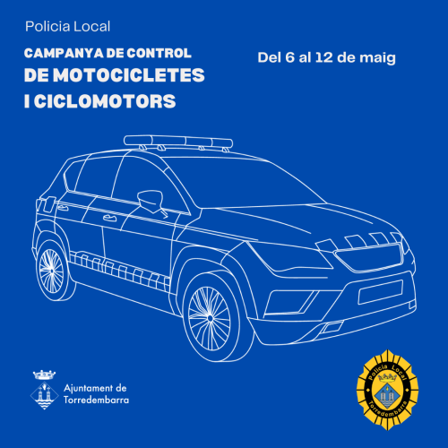 Imatge de la campanya de control de motocicletes i ciclomotors
